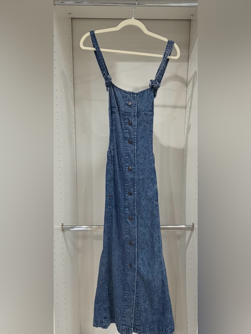 Free People TIME AFTER TIME DENIM  DRESS – Journey Wash – XS   NWT